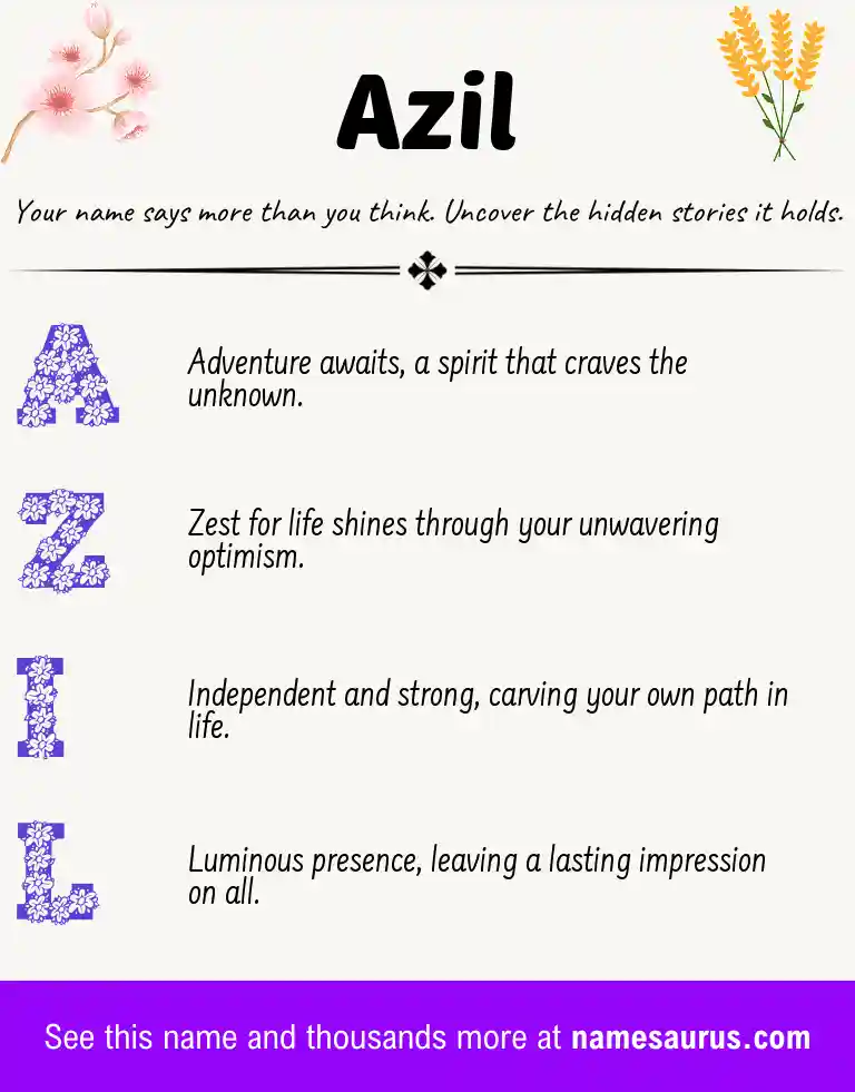 Acrostic poem about Azil.