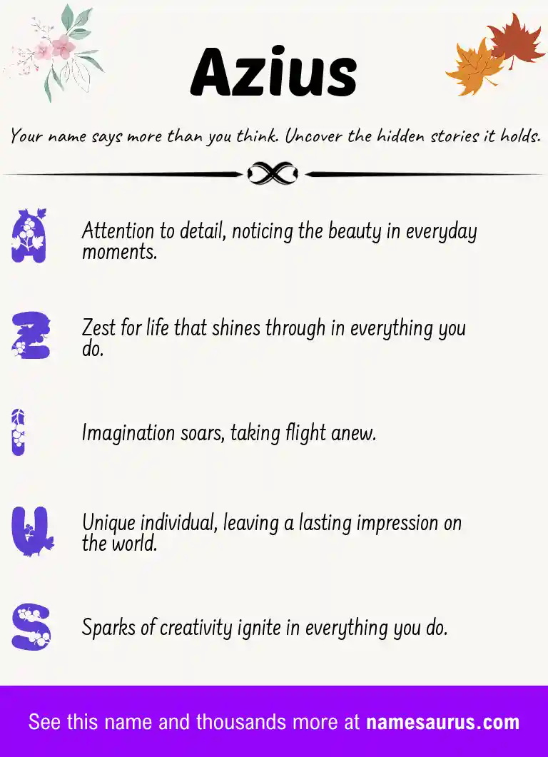 Acrostic poem about Azius.