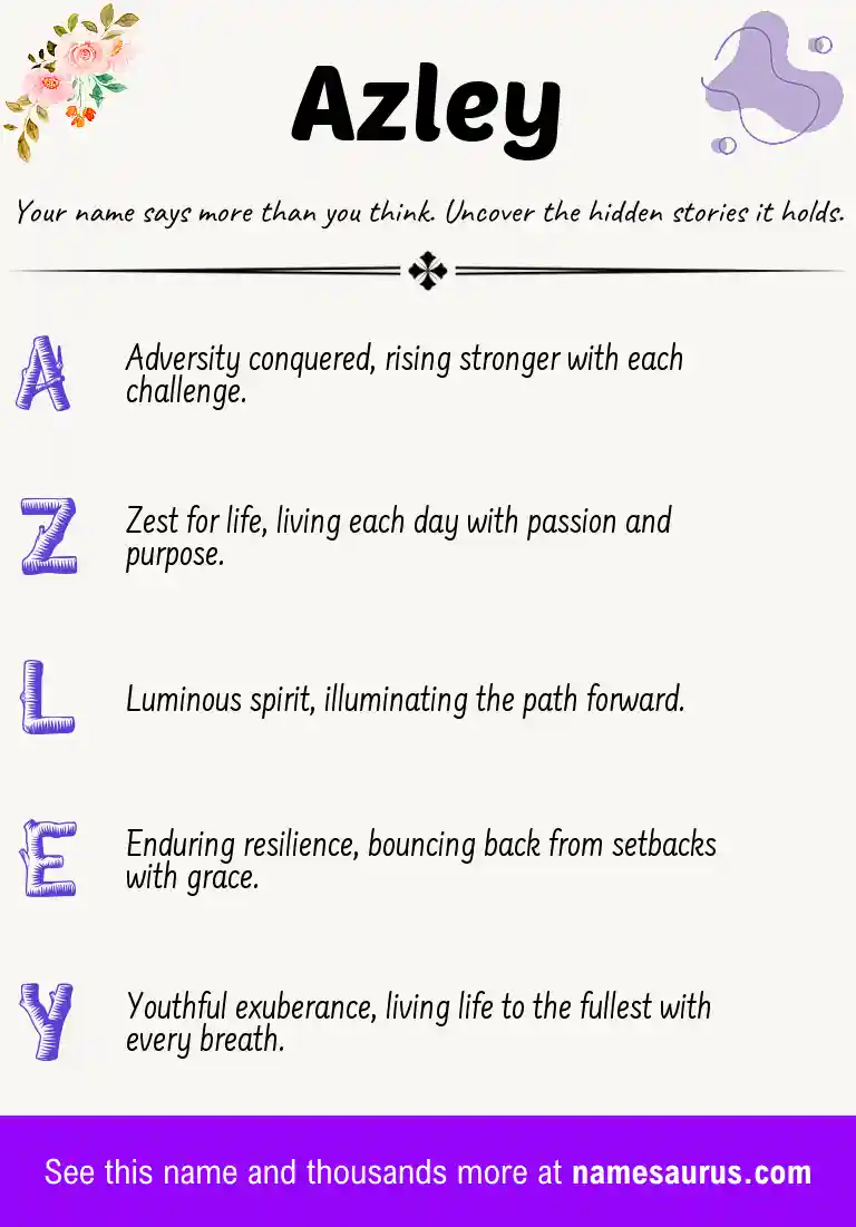Acrostic poem about Azley.