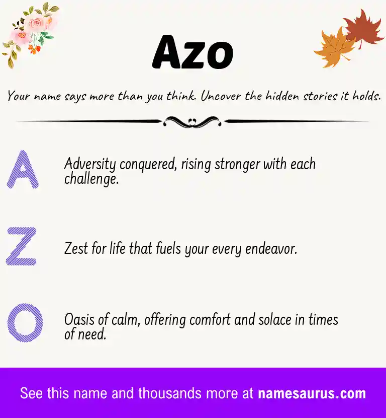 Acrostic poem about Azo.