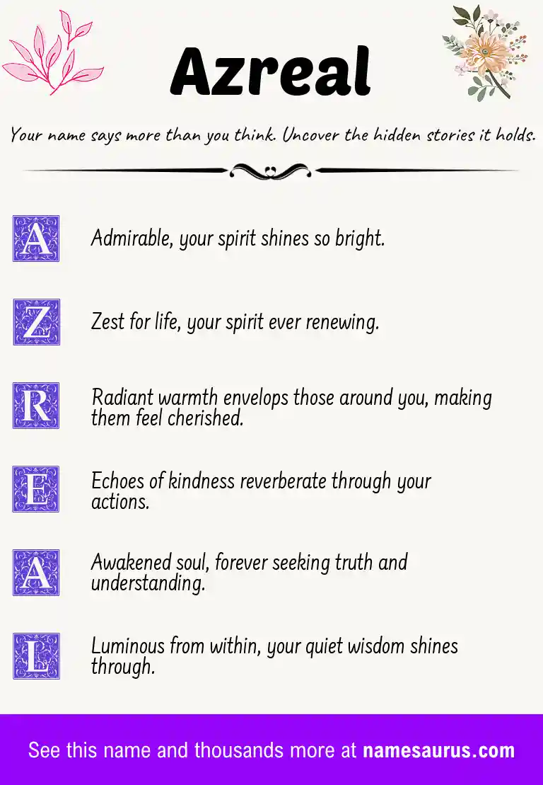 Acrostic poem about Azreal.