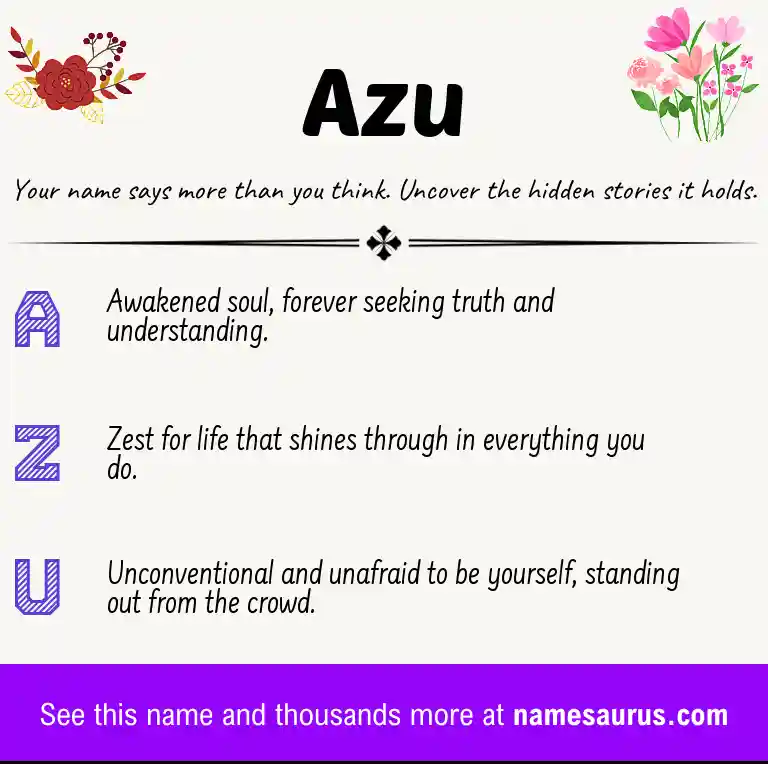 Acrostic poem about Azu.