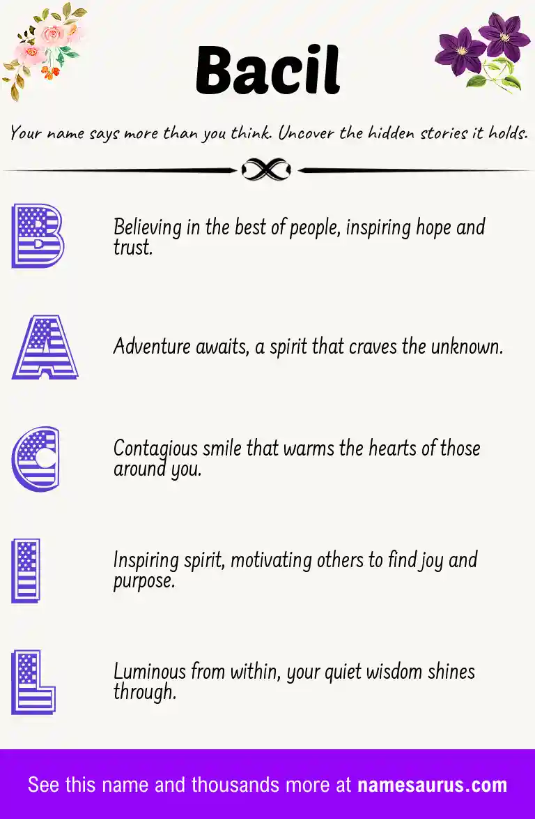 Acrostic poem about Bacil.