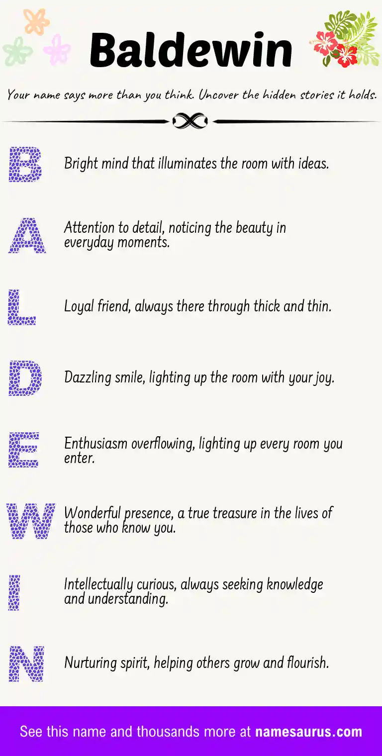 Acrostic poem about Baldewin.