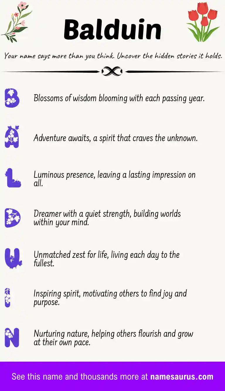 Acrostic poem about Balduin.