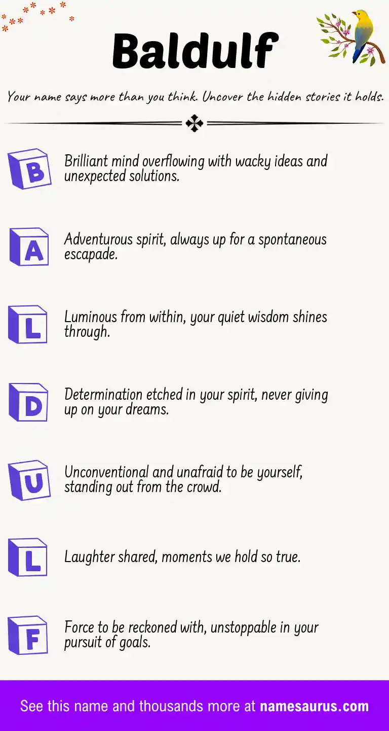 Acrostic poem about Baldulf.