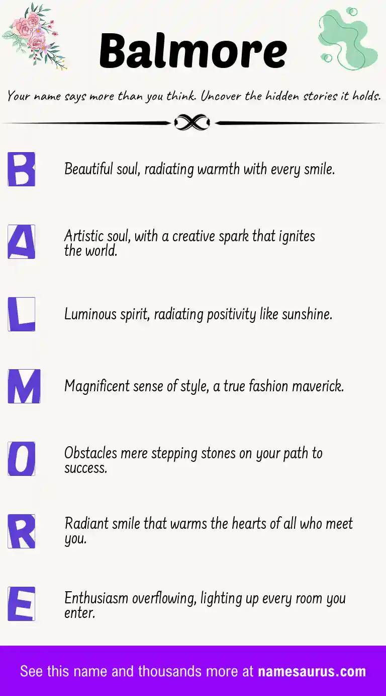 Acrostic poem about Balmore.