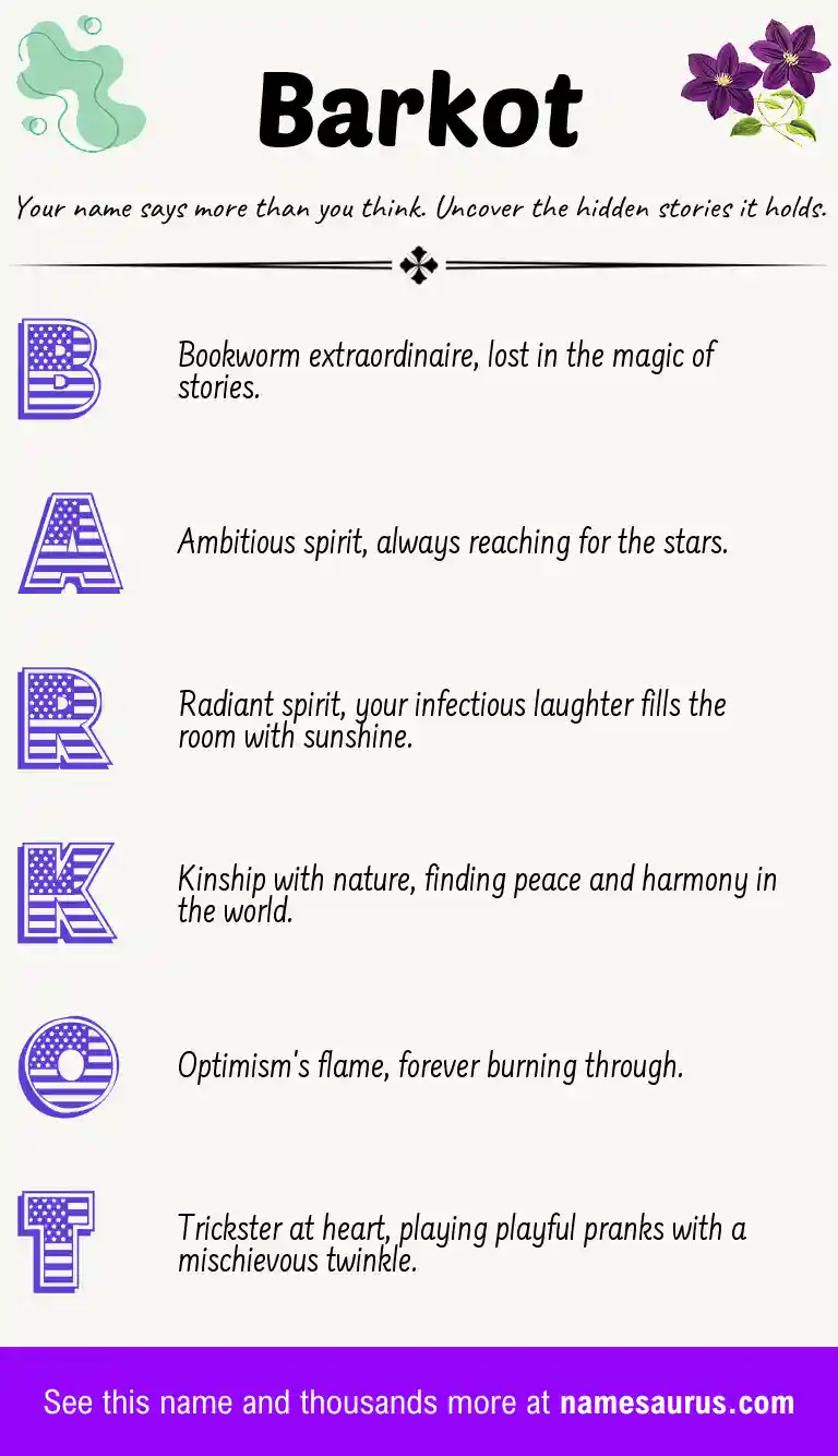 Acrostic poem about Barkot.