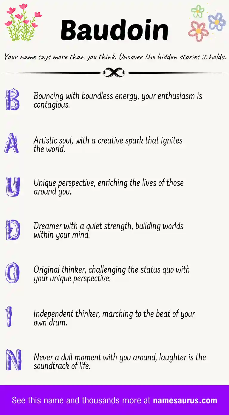 Acrostic poem about Baudoin.