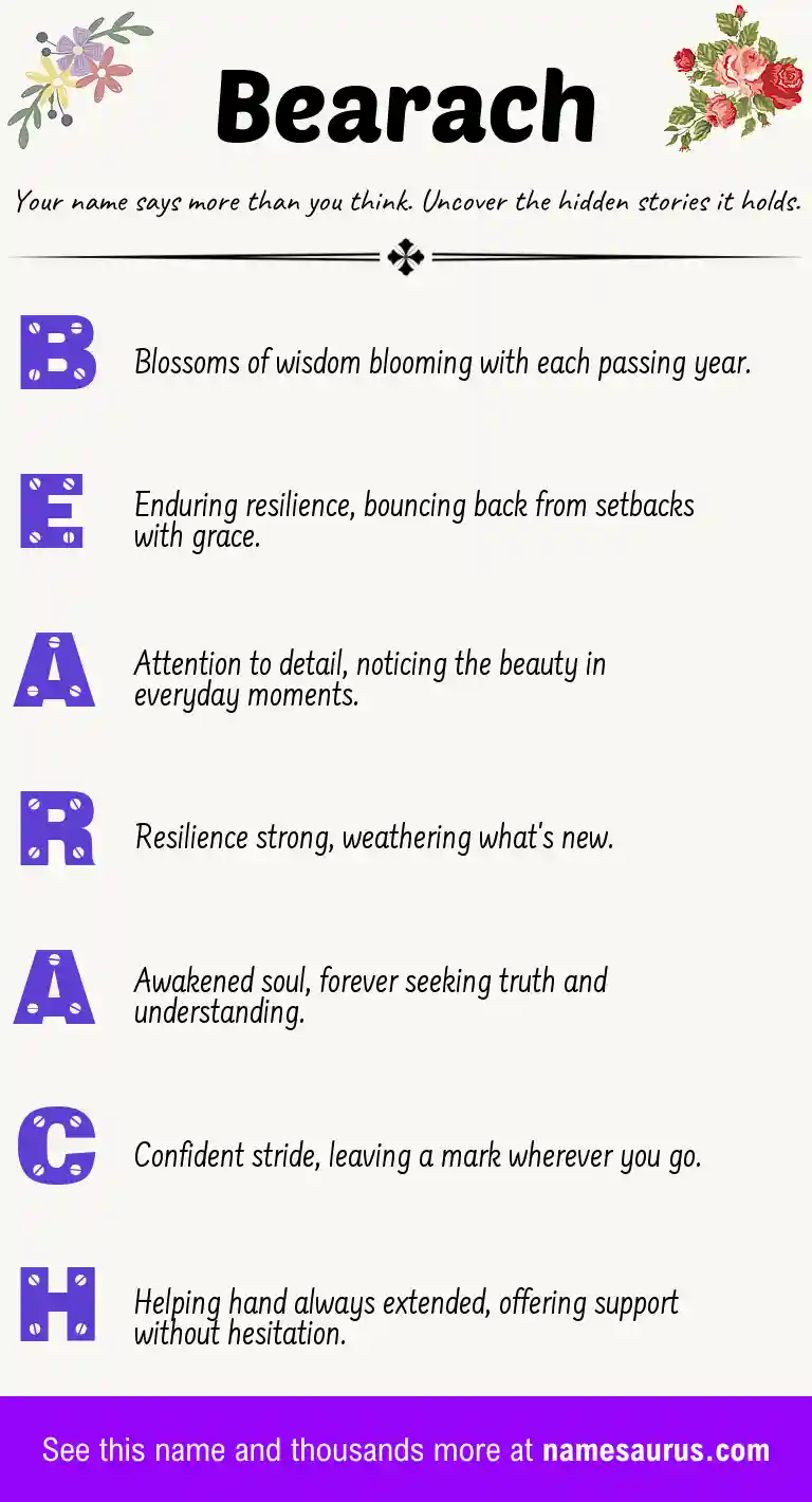 Acrostic poem about Bearach.