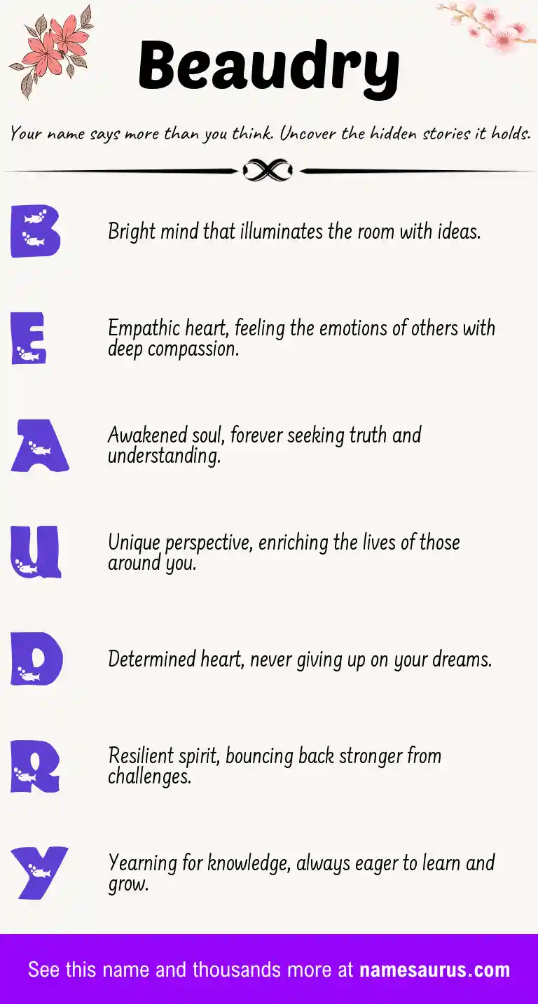 Acrostic poem about Beaudry.