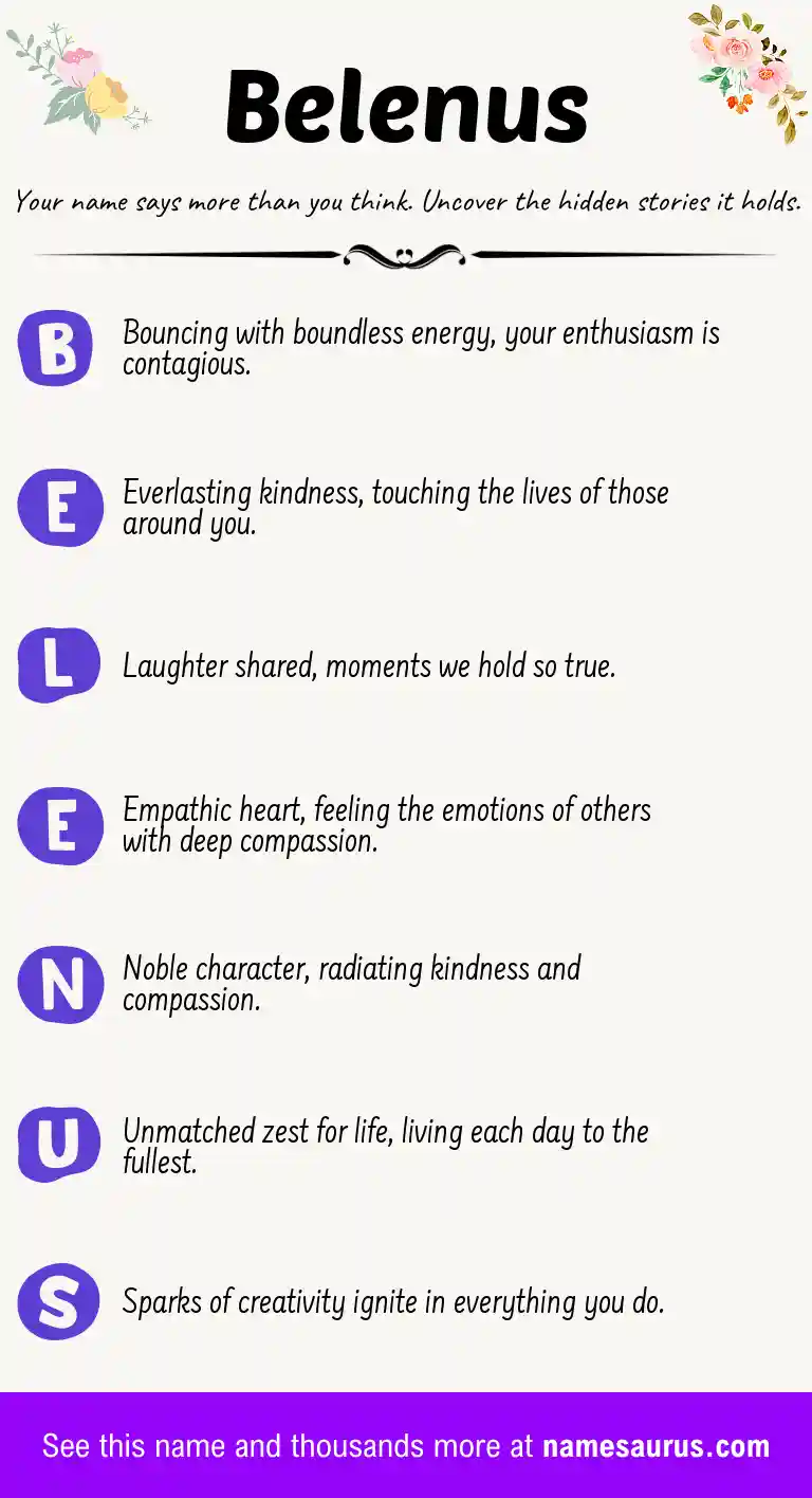 Acrostic poem about Belenus.