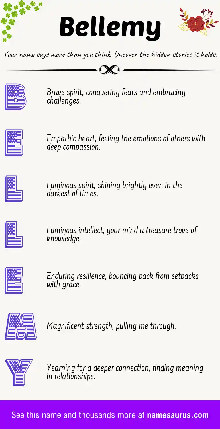 Acrostic poem about Bellemy.
