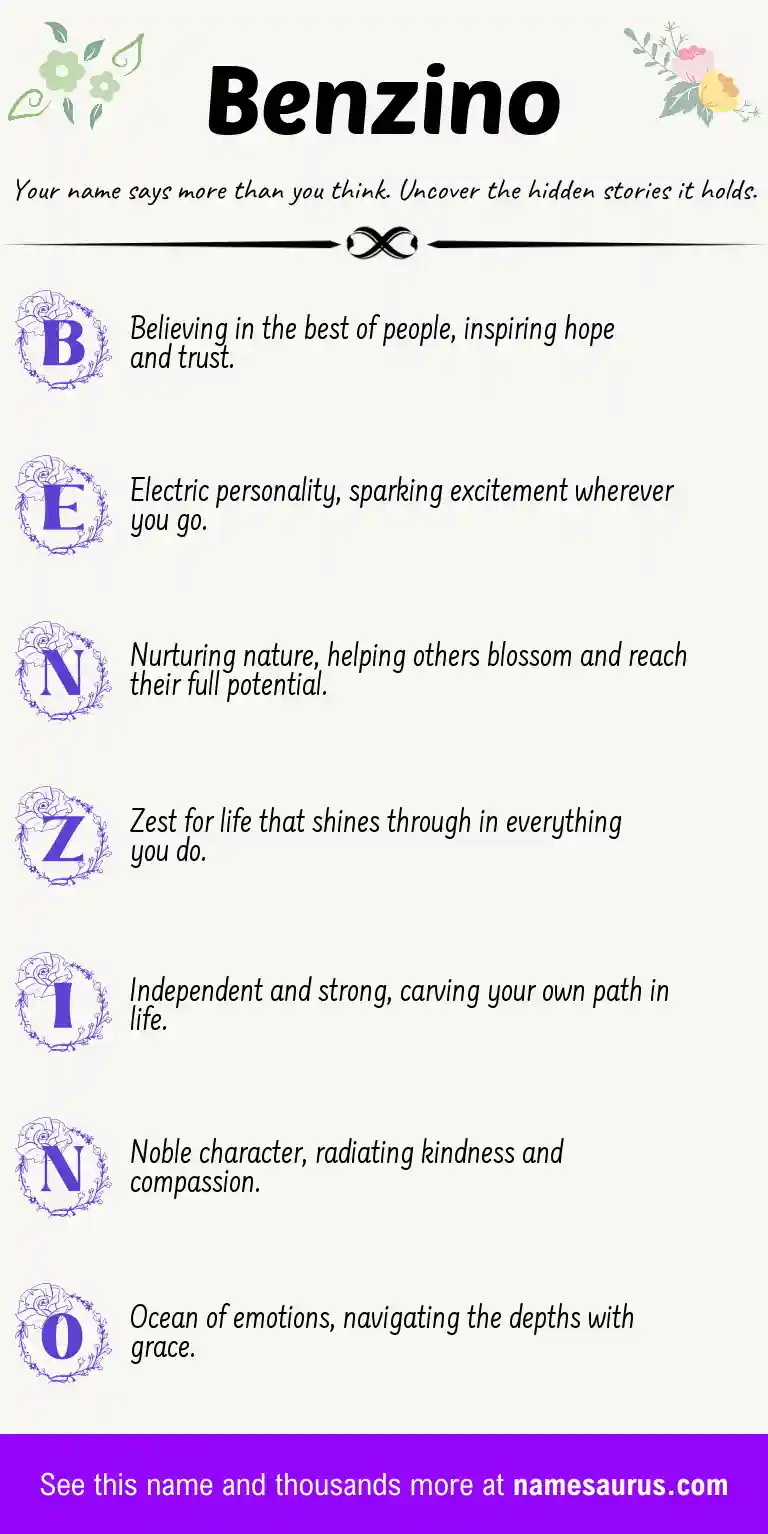 Acrostic poem about Benzino.