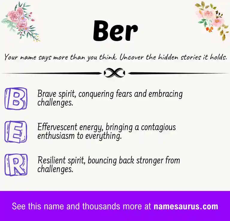 Acrostic poem about Ber.