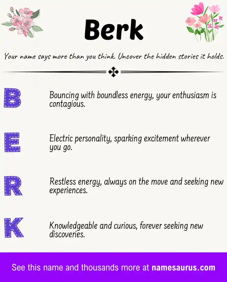 Acrostic poem about Berk.