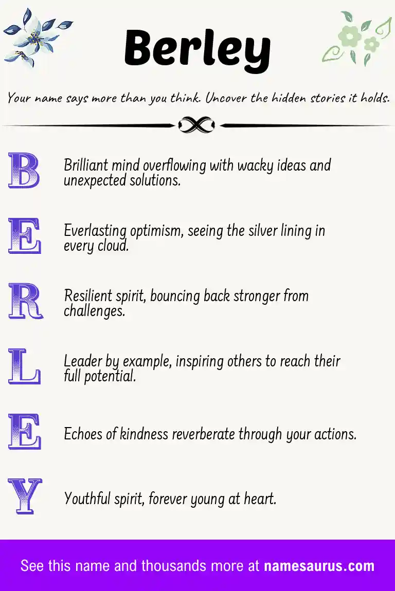 Acrostic poem about Berley.
