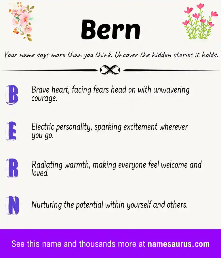Acrostic poem about Bern.