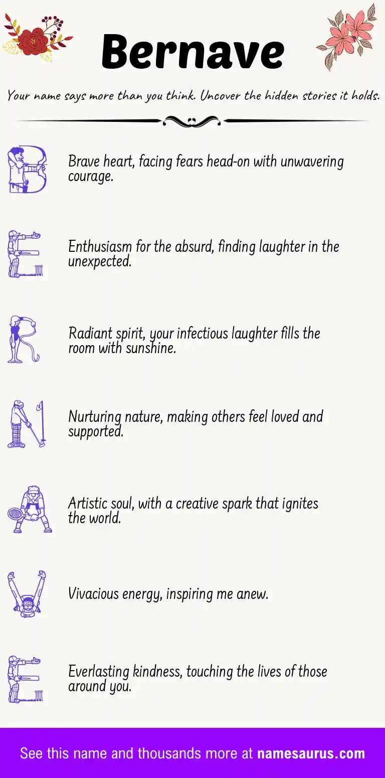 Acrostic poem about Bernave.