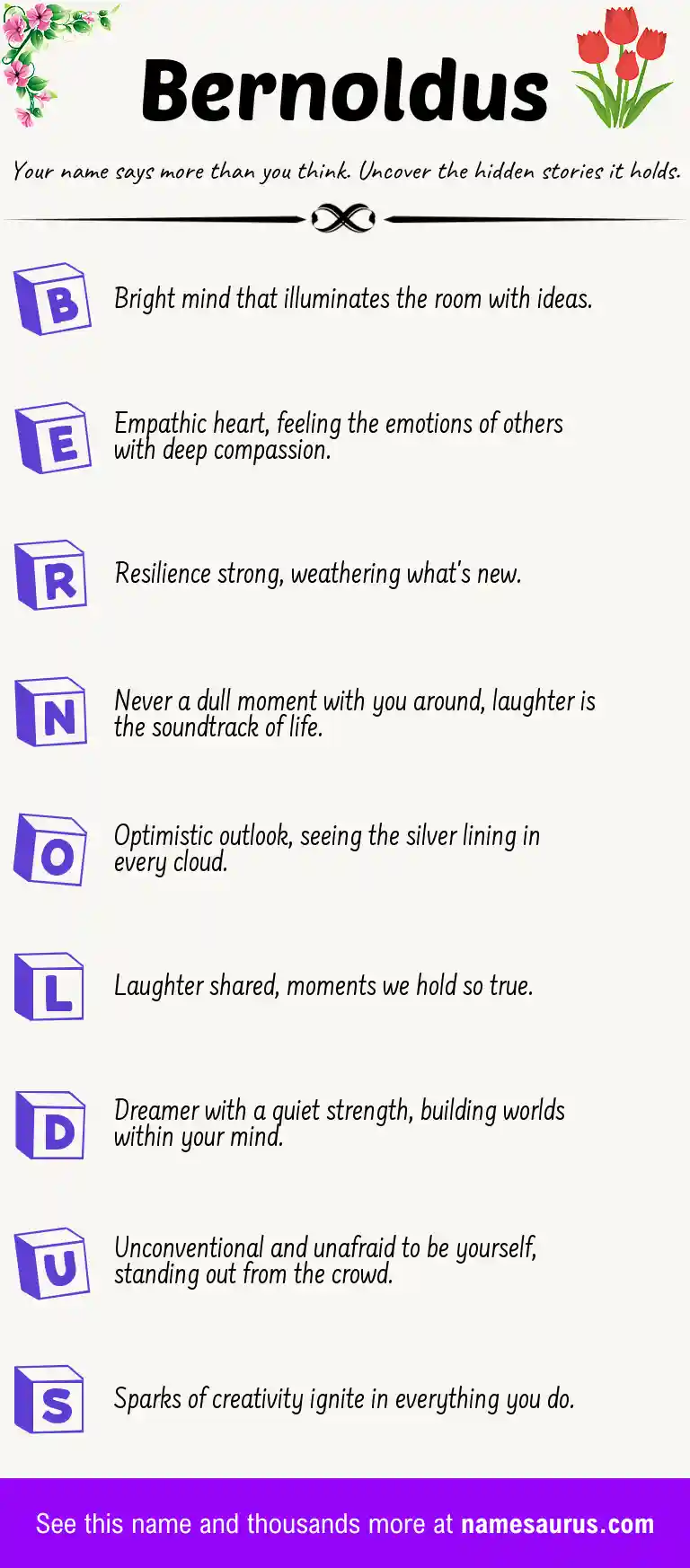 Acrostic poem about Bernoldus.