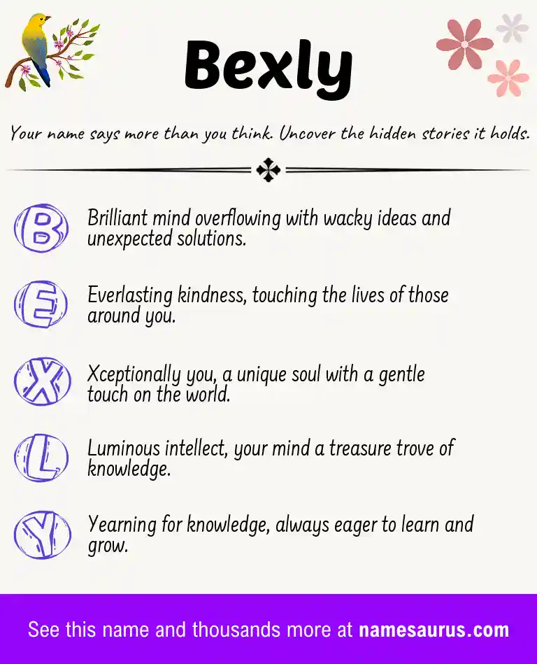 Acrostic poem about Bexly.