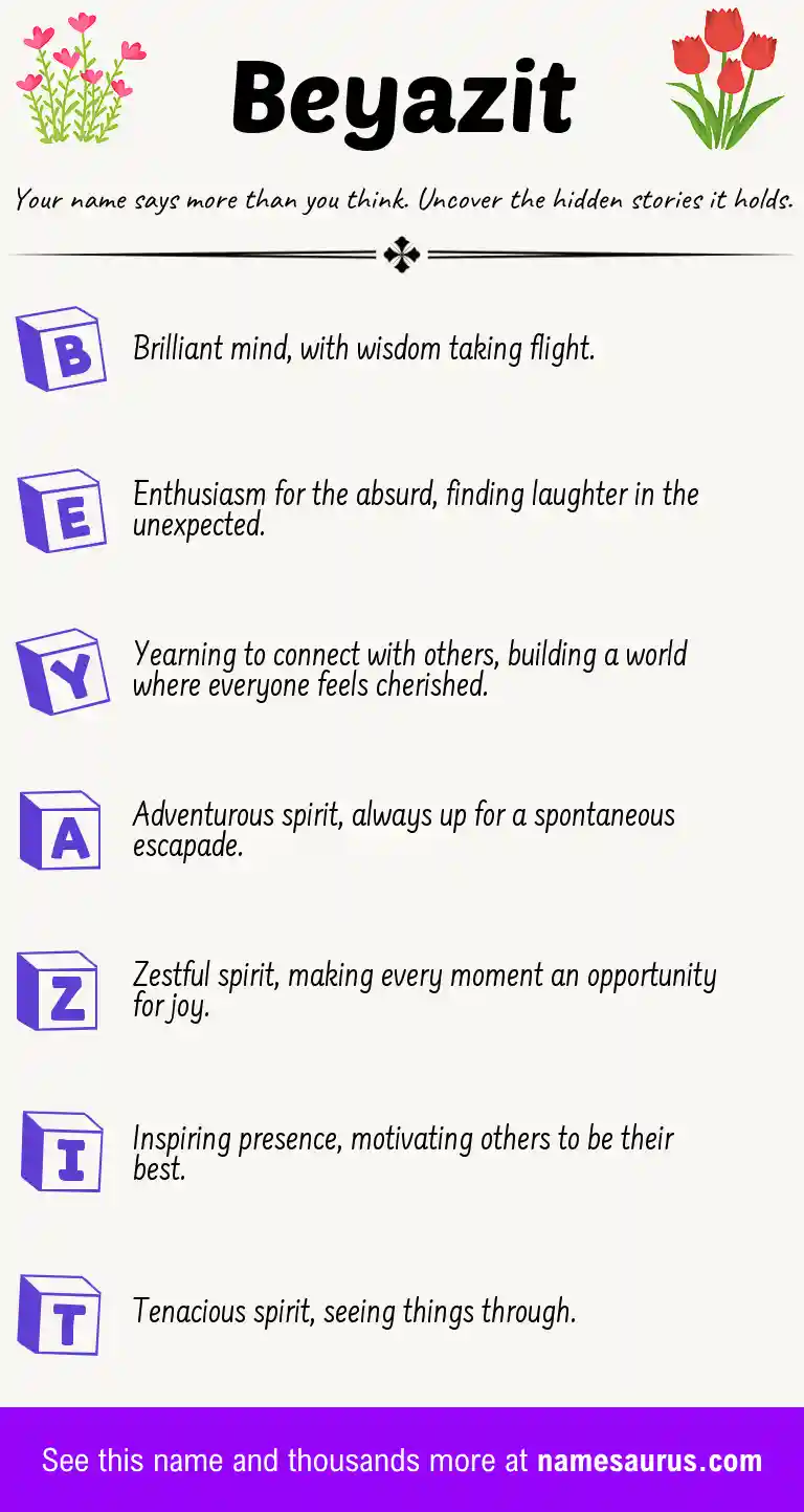 Acrostic poem about Beyazit.