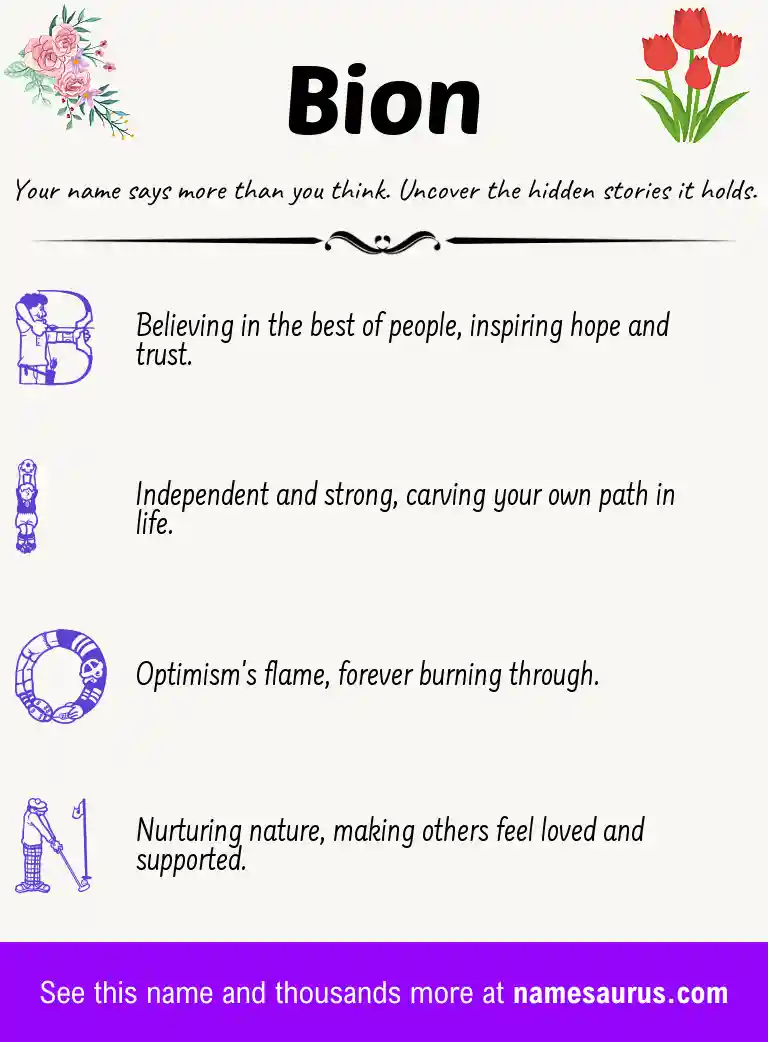 Acrostic poem about Bion.