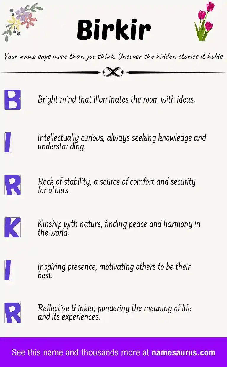 Acrostic poem about Birkir.