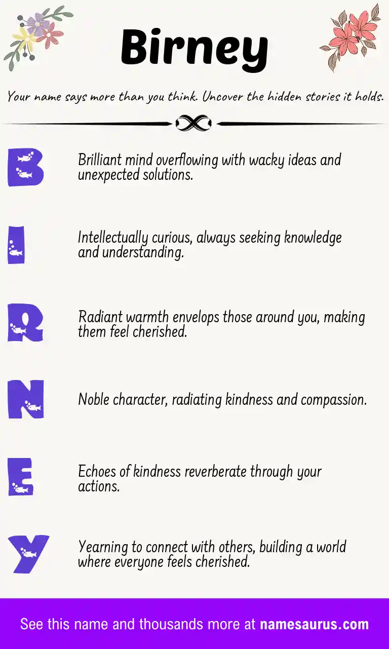 Acrostic poem about Birney.