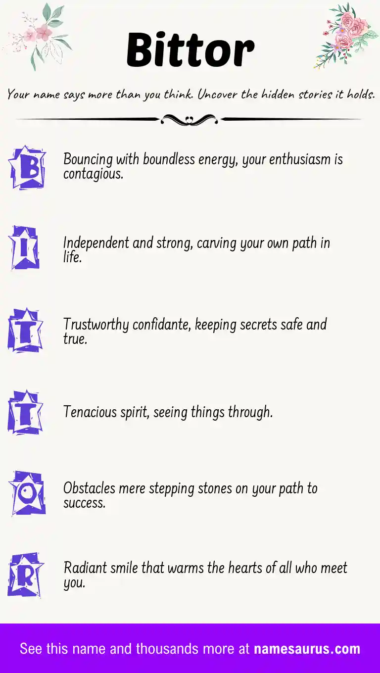 Acrostic poem about Bittor.