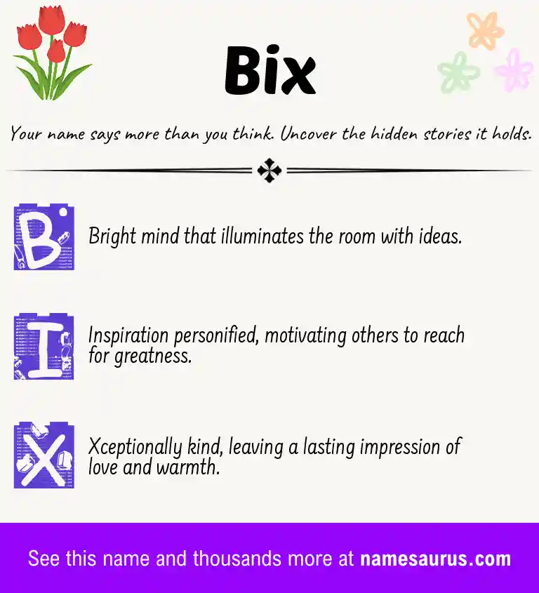 Acrostic poem about Bix.
