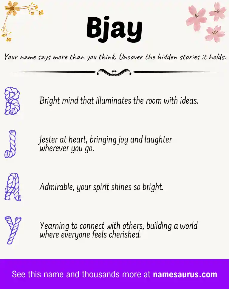 Acrostic poem about Bjay.
