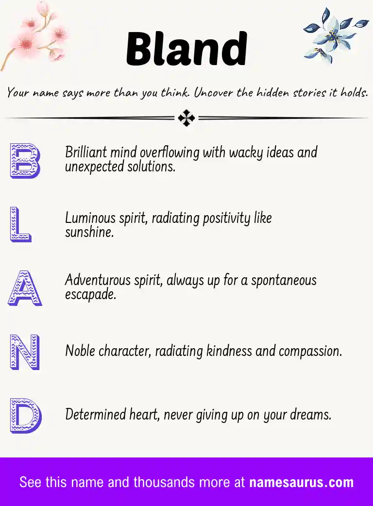 Acrostic poem about Bland.