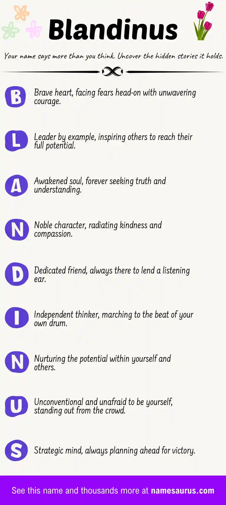 Acrostic poem about Blandinus.