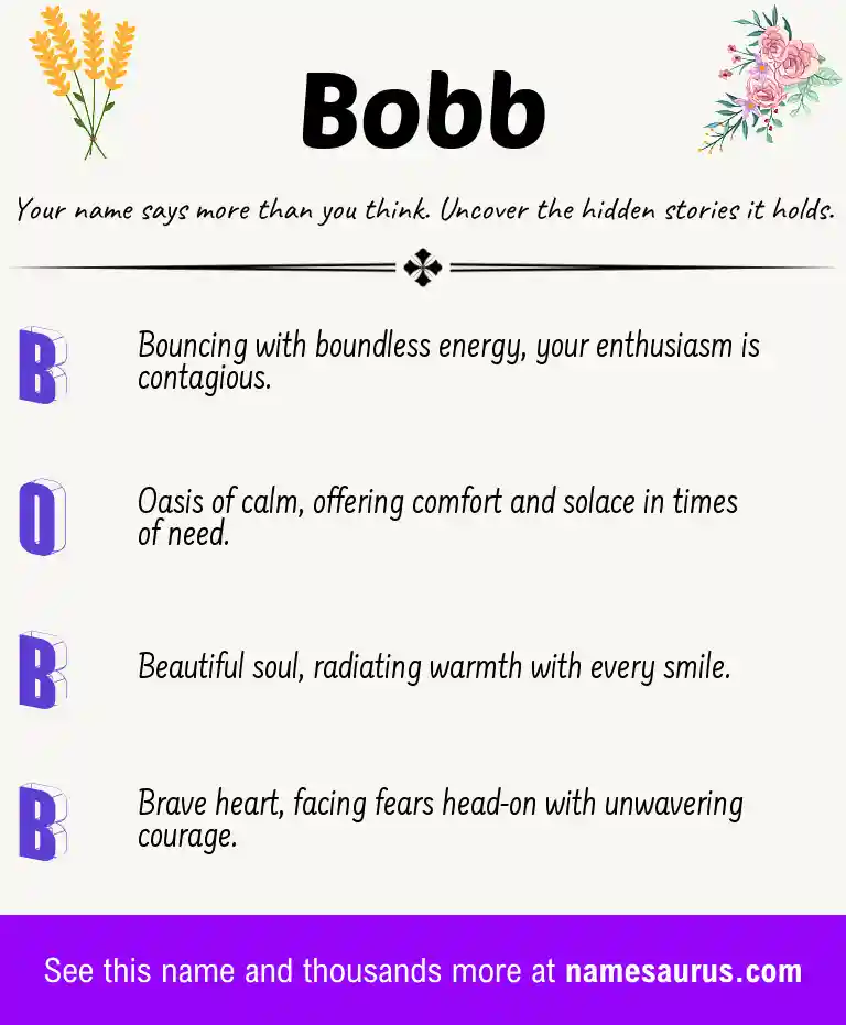 Acrostic poem about Bobb.