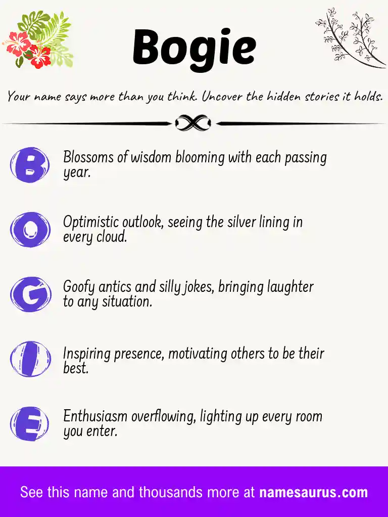 Acrostic poem about Bogie.