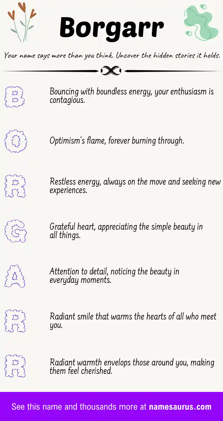 Acrostic poem about Borgarr.
