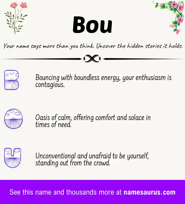 Acrostic poem about Bou.