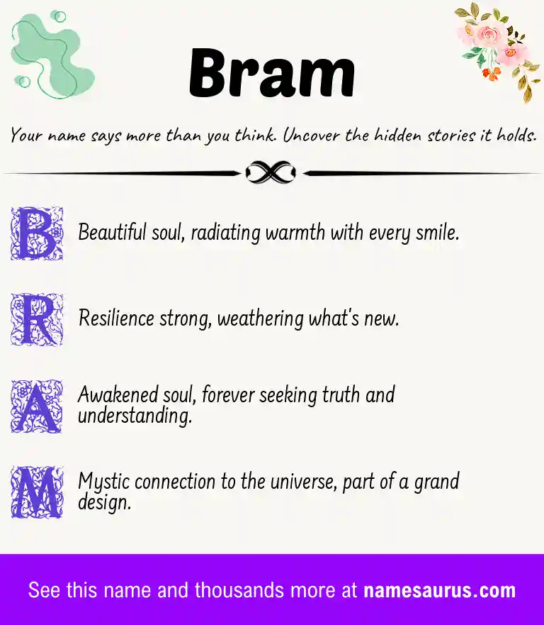 Acrostic poem about Bram.