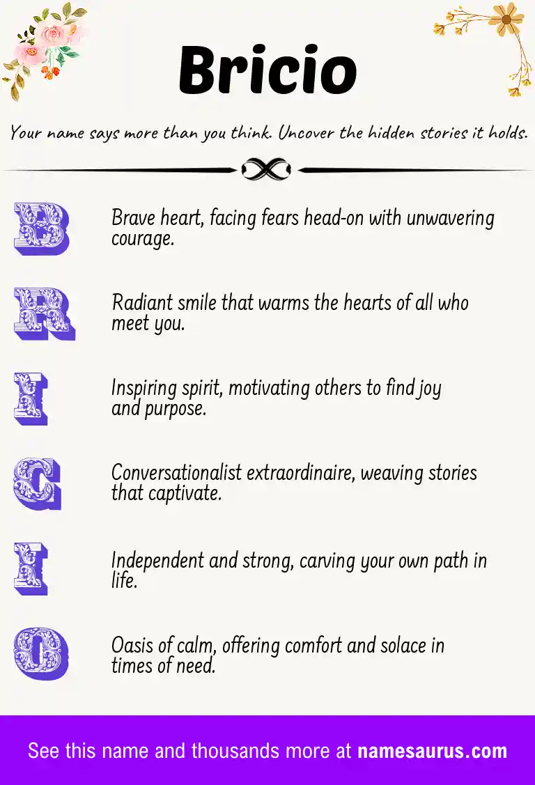 Acrostic poem about Bricio.