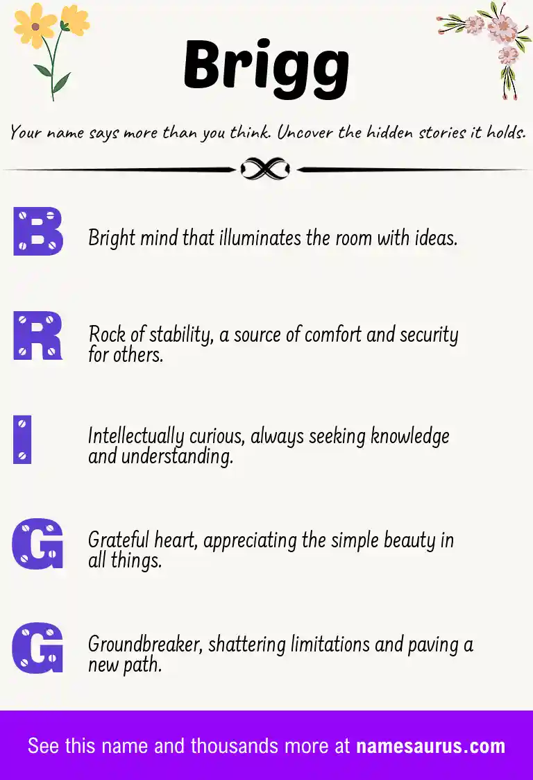Acrostic poem about Brigg.