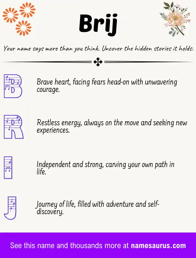 Acrostic poem about Brij.