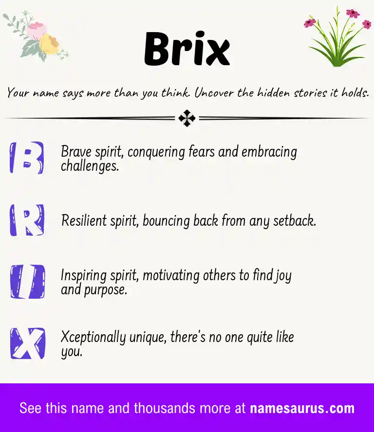 Acrostic poem about Brix.