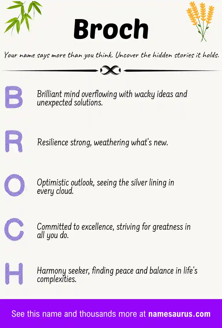Acrostic poem about Broch.