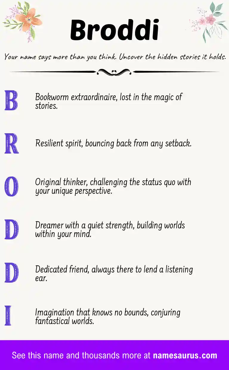 Acrostic poem about Broddi.