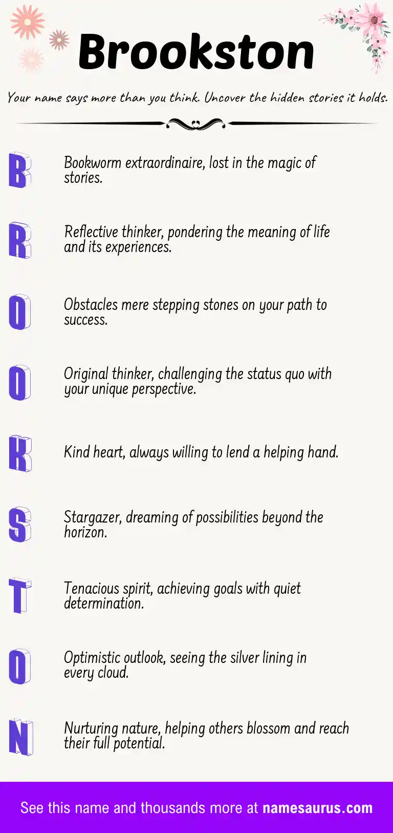 Acrostic poem about Brookston.