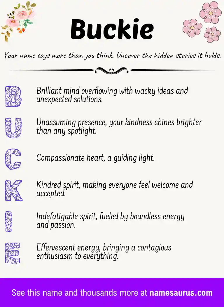 Acrostic poem about Buckie.