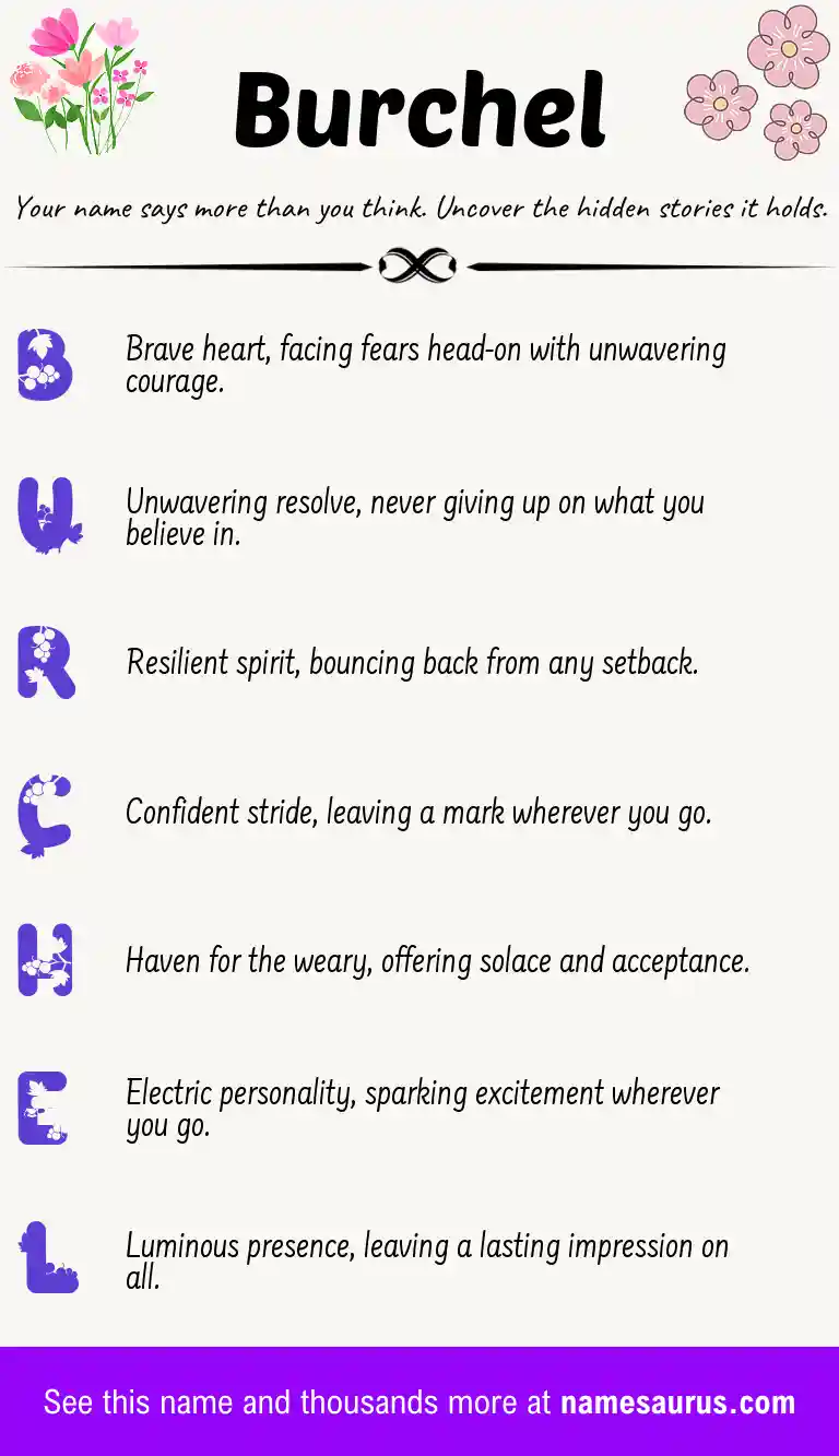Acrostic poem about Burchel.
