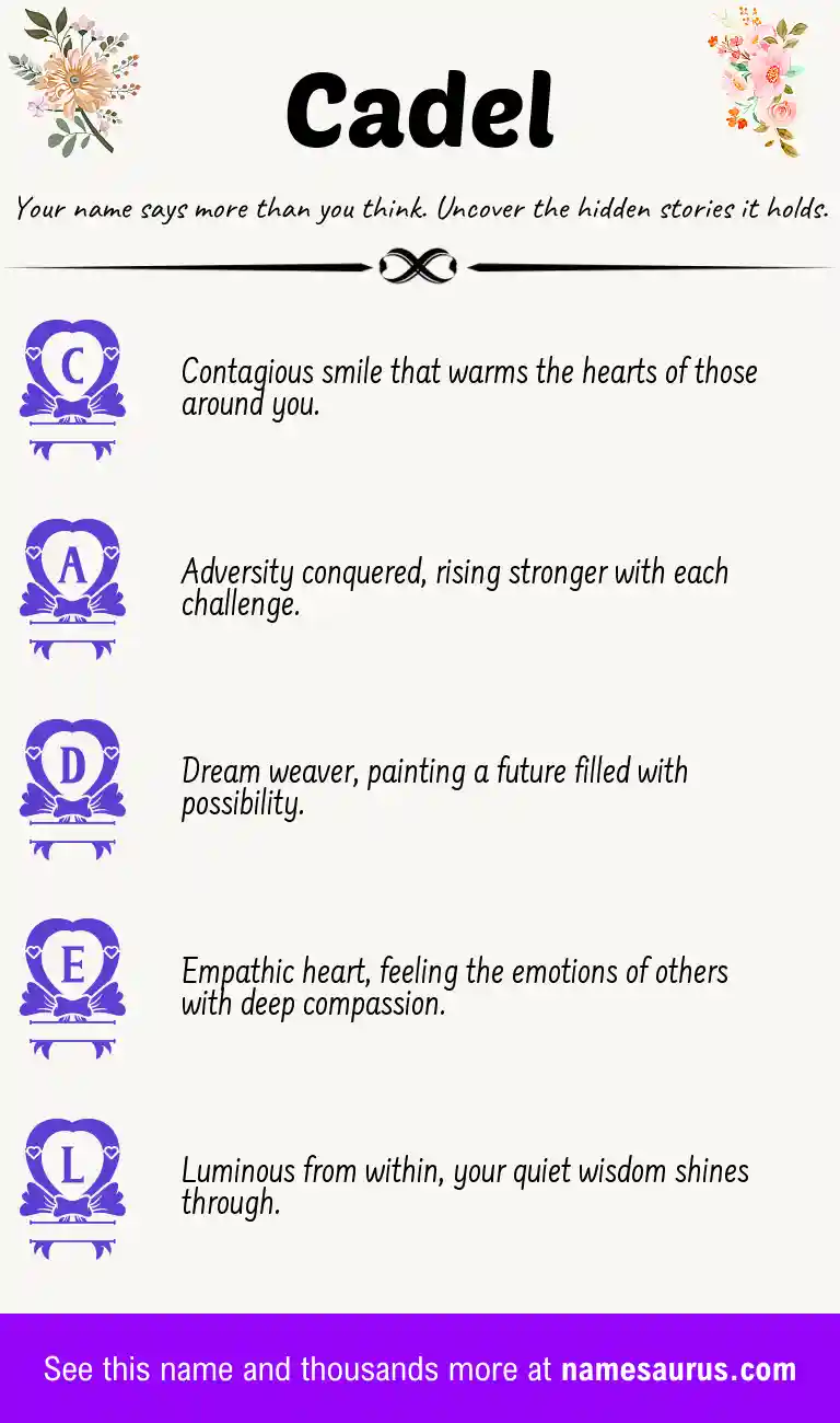 Acrostic poem about Cadel.