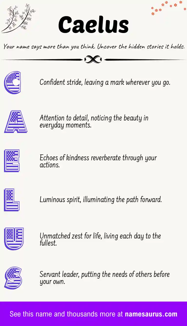 Acrostic poem about Caelus.